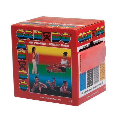 Cando Exercise Band Red Light 50-Yard Dispenser Box - Best Medical Supplies Online