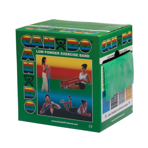 Cando Exercise Band Green Medium 50-Yard Dispenser Box - Best Medical Supplies Online