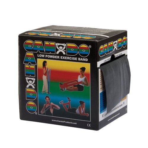 Cando Exercise Band Black X-Heavy 50-Yard Dispenser Box - Best Medical Supplies Online