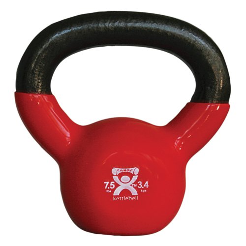 Kettlebell Vinyl Coated Weight Red 7.5lb 8 Diameter - Best Medical Supplies Online