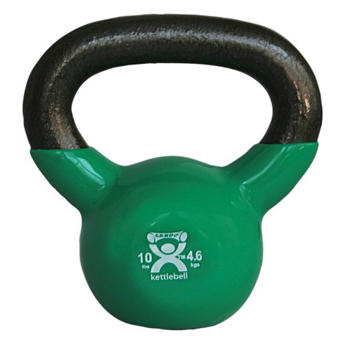 Kettlebell Vinyl Coated Weight Green 10lb 9 Diameter - Best Medical Supplies Online