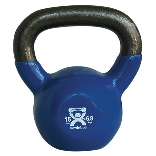 Kettlebell Vinyl Coated Weight Blue 15lb 9 Diameter - Best Medical Supplies Online