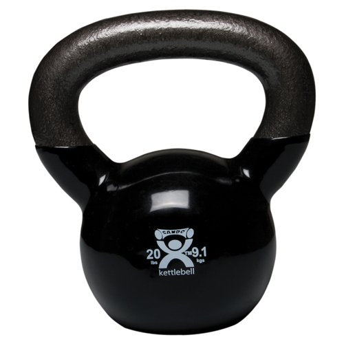 Kettlebell Vinyl Coated Weight Black 20lb 10 - Best Medical Supplies Online