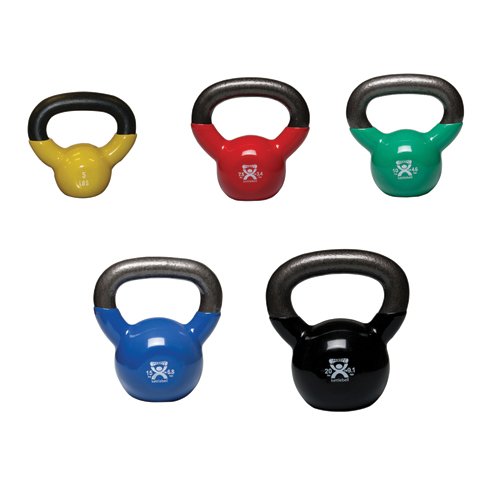 Kettlebell Vinyl Coated Weight Set 5 7.5 10 15 & 20lb - Best Medical Supplies Online