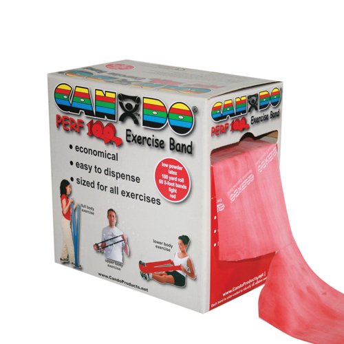 Cando Exercise Band Red Light 100-Yard Dispenser Box - Best Medical Supplies Online