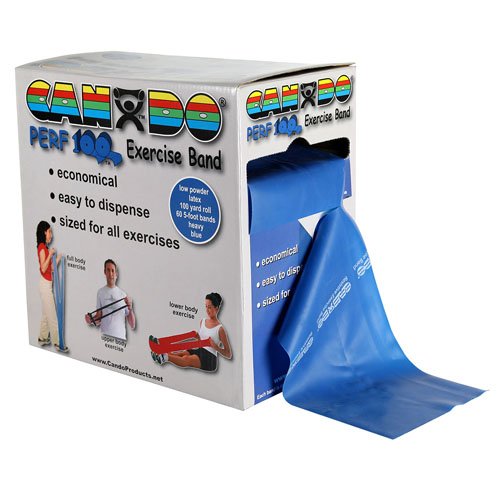 Cando Exercise Band Blue Heavy 100-Yard Dispenser Box - Best Medical Supplies Online