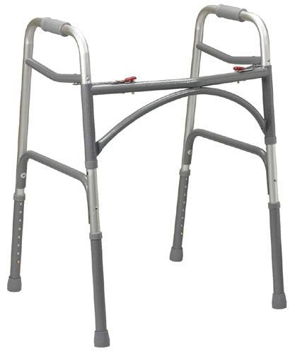 Double Button Extra-Wide Adult Folding Walker (Bariatric) - Best Medical Supplies Online