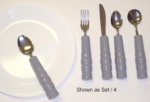 Weighted Utensils Set/3 Teaspoon Fork & Knife - Best Medical Supplies Online