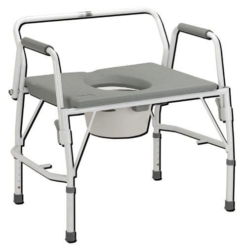 Bariatric Drop-Arm Commode Deluxe Assembled - Best Medical Supplies Online