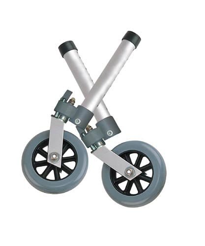 Comb. Swivel/Fixed Wheels 5 w/Lock & Rear Glides (pr) - Best Medical Supplies Online