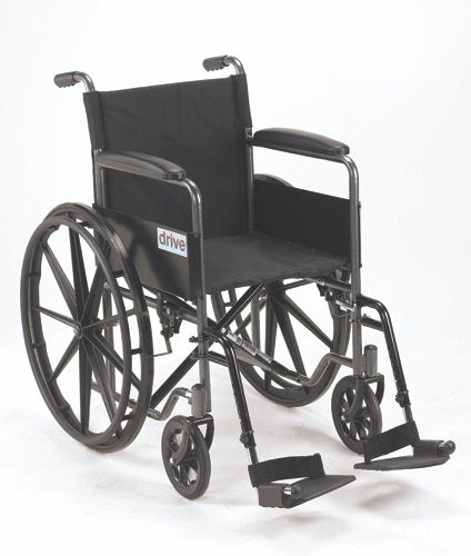 Wheelchair 18 w/Fixed Full Arms & Swingaway Det Footrests