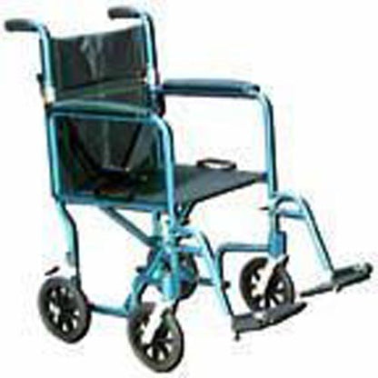 Wheelchair Transport Lightweight Blue 17 - Best Medical Supplies Online