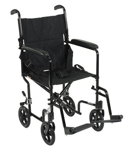 Wheelchair Transport Lightweight Black 17 - Best Medical Supplies Online