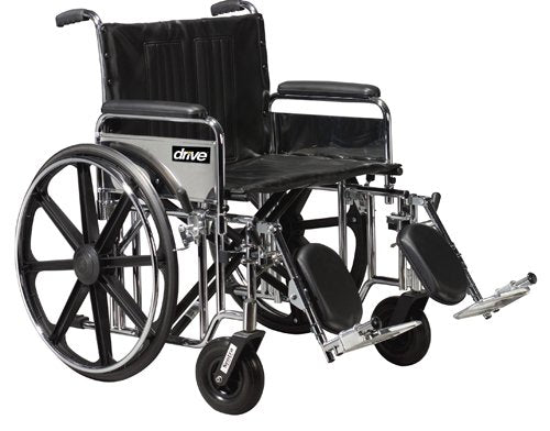 Wheelchair Bariatric 20 Wide w/Rem Desk Arms S/F - Best Medical Supplies Online