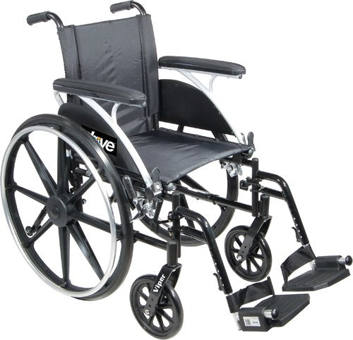 Wheelchair Ltwt Dlx K-4 w/ELR w/Flip-Bk Rem Desk Arms 12 - Best Medical Supplies Online