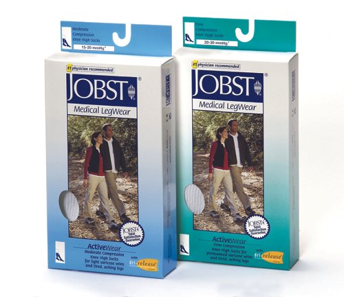 Jobst ActiveWear 15-20 Knee-Hi Socks White Small - Best Medical Supplies Online