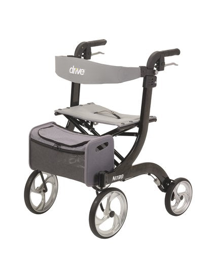 Nitro Rollator Black with 10 Casters - Best Medical Supplies Online