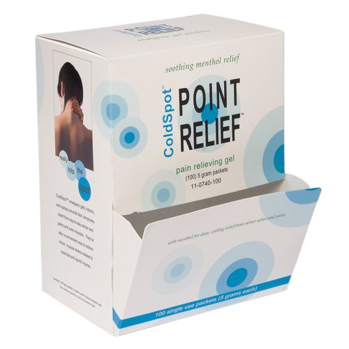 Point Relief ColdSpot Pain Gel Dispenser w/100 5gm Packs - Best Medical Supplies Online