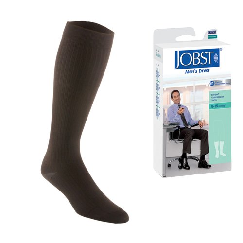 Jobst Men's Dress Socks 8-15 Brown Small - Best Medical Supplies Online