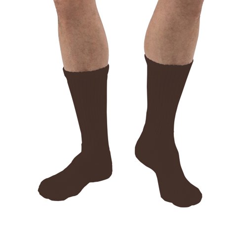 Sensifoot 8-15 Crew Diabetic Socks Medium Brown - Best Medical Supplies Online