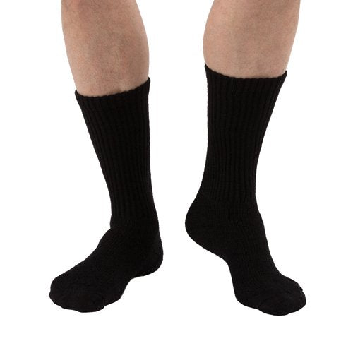 Sensifoot Crew Socks Black Small - Best Medical Supplies Online