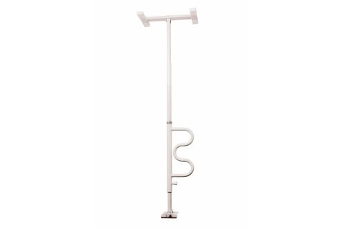 Bathtub Security Pole & Curve Grab Bar White