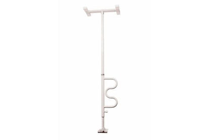 Bathtub Security Pole & Curve Grab Bar White