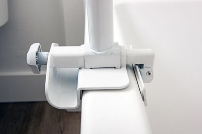 Bathtub Security Pole & Curve Grab Bar White