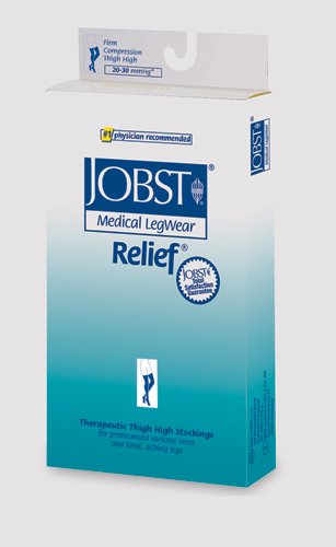 Jobst Relief 20-30 Thigh C/T Black Medium Silicone Band - Best Medical Supplies Online