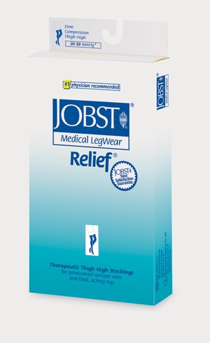 Jobst Relief 20-30 Thigh-Hi Closed-Toe Beige Medium (pair) - Best Medical Supplies Online