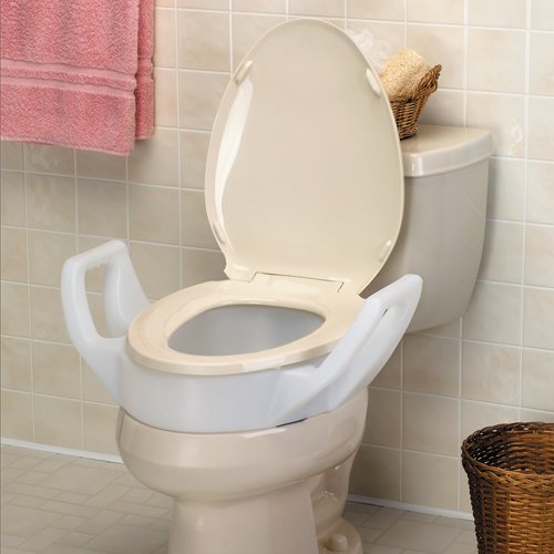 Elevated Toilet Seat w/Arms Elongated 19 Wide - Best Medical Supplies Online