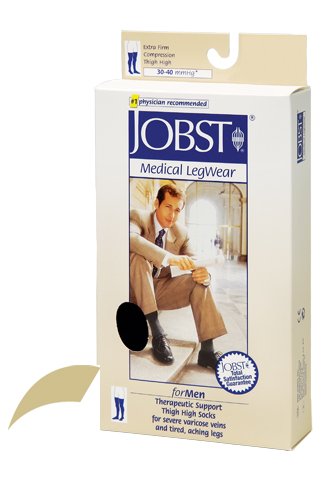 Jobst for Men 30-40 Thigh-Hi Khaki Medium - Best Medical Supplies Online