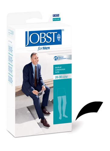 Jobst for Men 20-30 Thigh-Hi Large Black - Best Medical Supplies Online