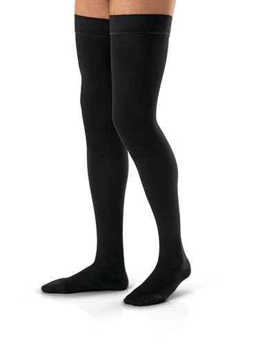 Jobst for Men 30-40mmHg Thigh High Black Large - Best Medical Supplies Online