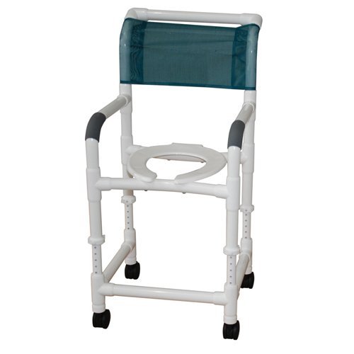 Shower Chair Adj Height 18 w/3 Casters (118-3-ADJ) - Best Medical Supplies Online