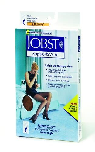 Jobst Ultrasheer 8-15 mmHg Knee-Hi Black 7-9 Shoe size