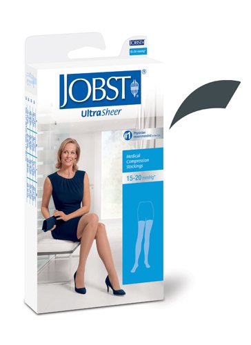 Jobst Ultrasheer 15-20 mmHg Thigh Hi Small (pr) Antracite - Best Medical Supplies Online