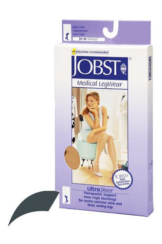 Jobst Ultrasheer 30-40mmHg Knee Hi XL (pr) Antracite - Best Medical Supplies Online