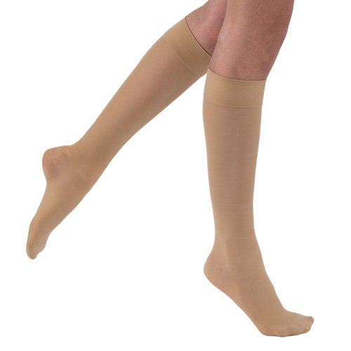 Jobst Ultrasheer 15-20mmHg Knee Hi Large (pr) Natural - Best Medical Supplies Online