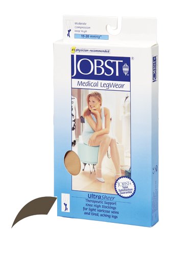 Jobst Ultrasheer 15-20mmHg Knee Hi Large (pr) Espresso - Best Medical Supplies Online