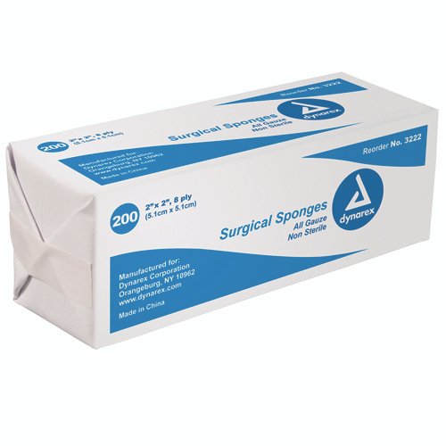 Gauze Sponges Bulk Non-Sterile 4 X 4 -8ply Bag/200 - Best Medical Supplies Online