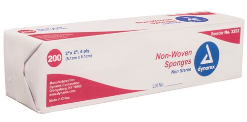 Non-Woven Sponge Sterile 2's 4 x4 4ply (25-2's/tray)