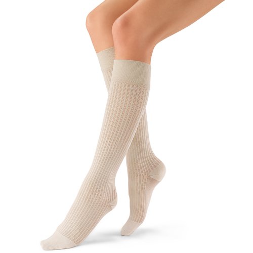 Jobst soSoft Socks KneeHigh 8-15 mmHg Sand Large 1/pair - Best Medical Supplies Online