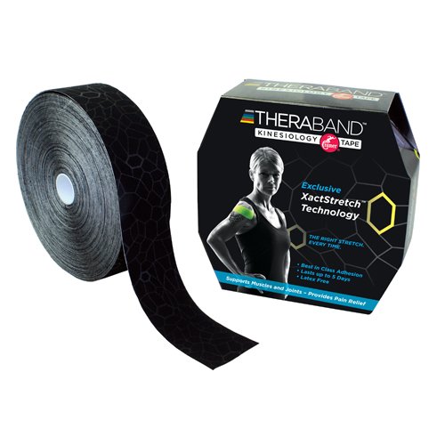 TheraBand Kinesiology TapeBulk 2 x 103.3' Black/Black - Best Medical Supplies Online