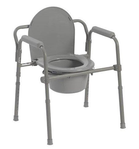 Commode Folding Steel 3-in-1 Non-Retail Carton (Drive) Each - Best Medical Supplies Online