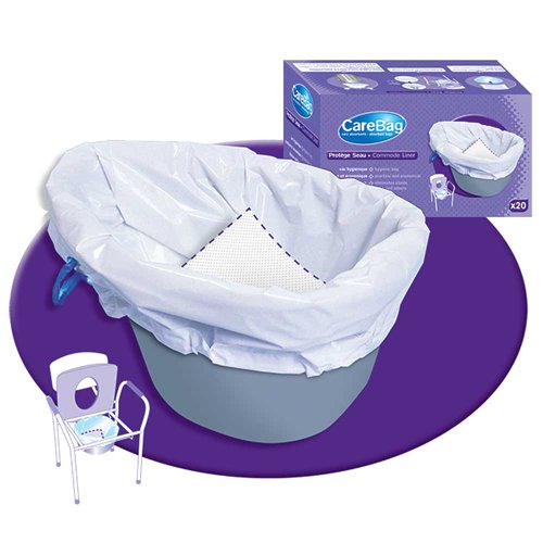 Carebag Commode Pail Liners (20-1/2x15-3/4 ) 16 oz. Bx/20 - Best Medical Supplies Online