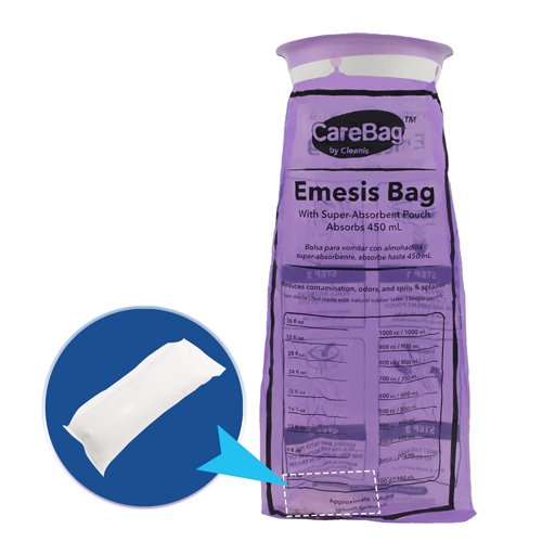 CareBag Emesis Bag w/Super Absorbent Pad Bx/20 - Best Medical Supplies Online