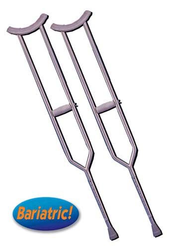 Crutches Steel H/D Bariatric Adult (Pair)