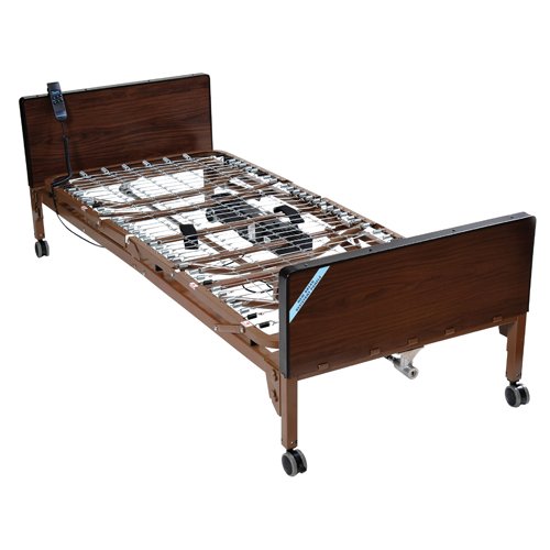 Ultra-Light Semi-Electric Bed w/Half Rails - Best Medical Supplies Online