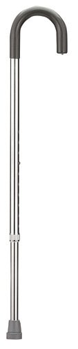 Aluminum Cane Silver Standard Handle Adjustable - Best Medical Supplies Online